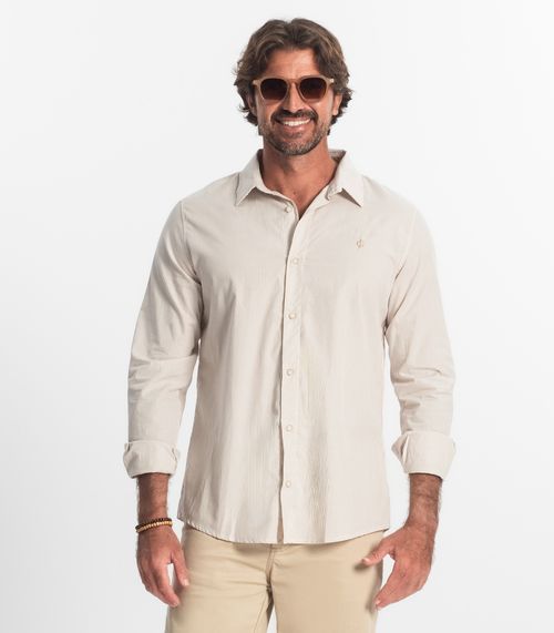 Camisa Manga Longa Diametro Marrom