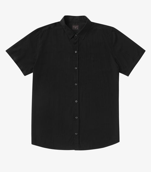 Camisa Masculina Viscolinho Diametro Preto