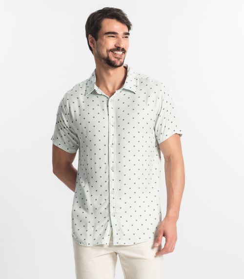 Camisa Masculina Em Viscose Diametro Verde