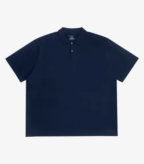 Camisa Polo Plus Size Masculina Diametro Azul