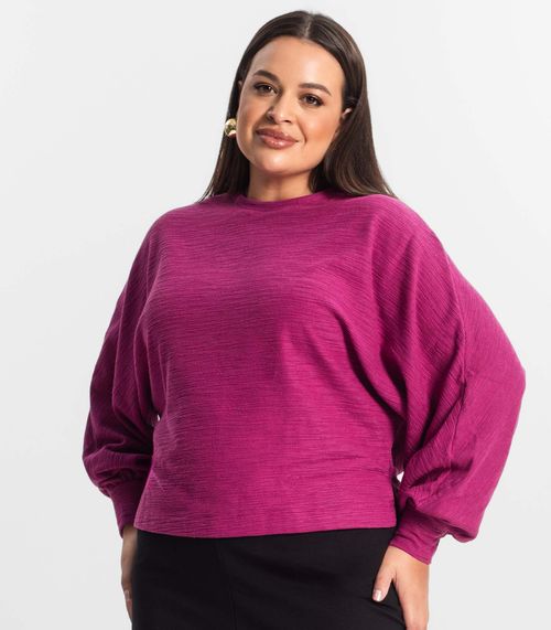 Blusão Feminino Malhão Plus Size Secret Glam Roxo
