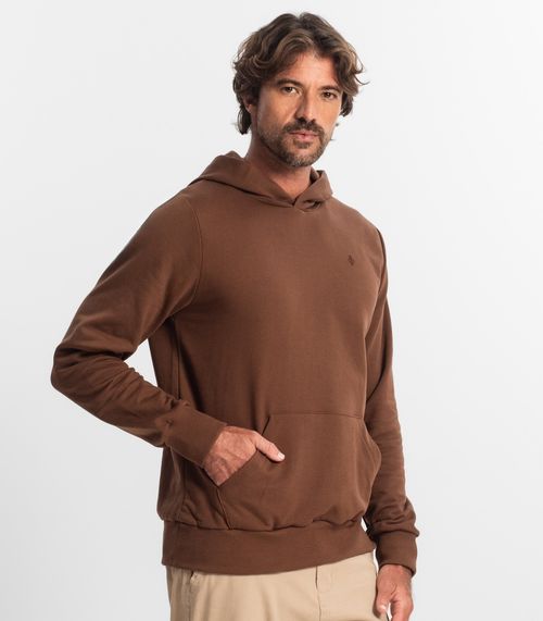Blusão Masculino Básico com Capuz Diametro Marrom