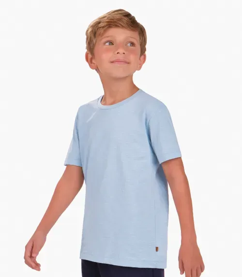 Camiseta Masculina em Meia Malha Trick Nick Azul