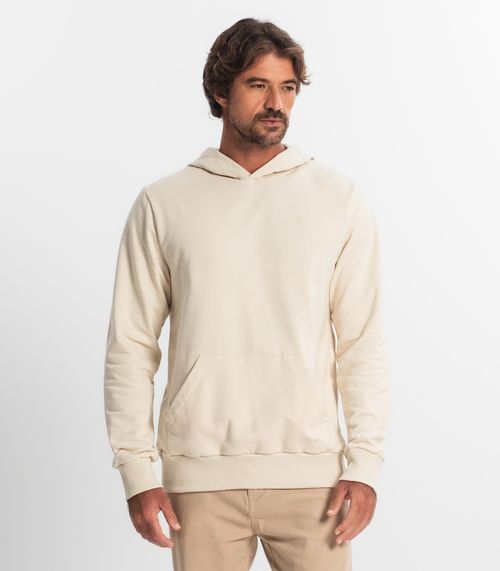 Blusão Masculino Básico com Capuz Diametro Bege