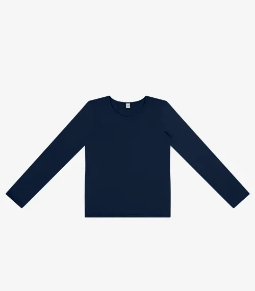 Blusa Feminina Manga Longa Rovitex Azul