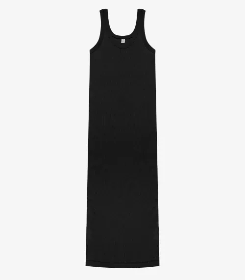 Vestido Longo em Ribana Rovitex Preto