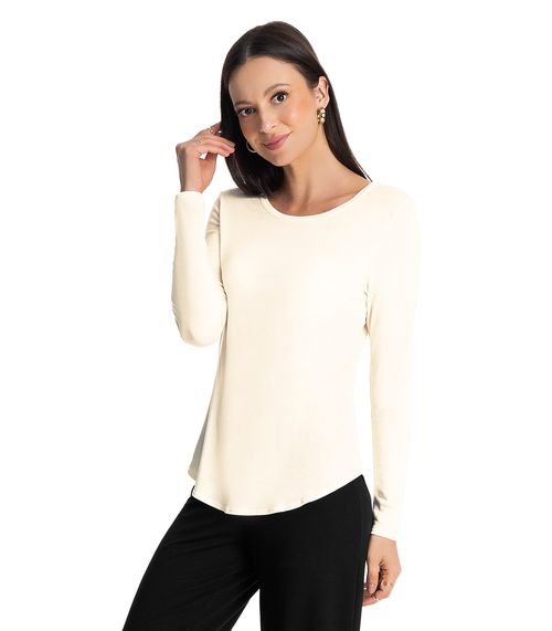 Blusa Feminina Manga Longa Rovitex Branco