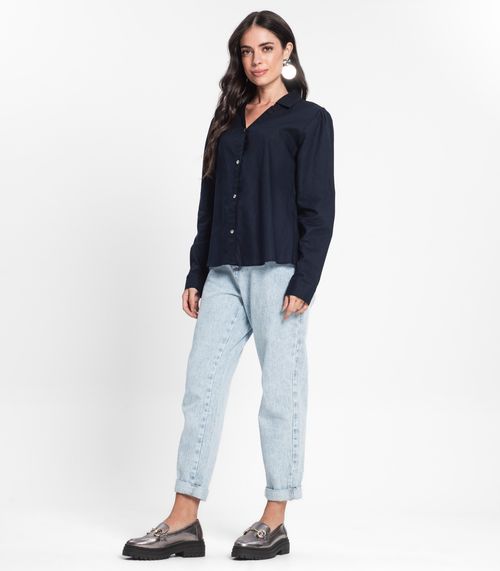 Camisa Feminina Manga Longa Endless Azul