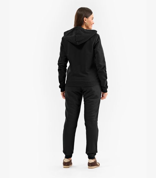 Jaqueta com Capuz em Moletom Rovitex Preto