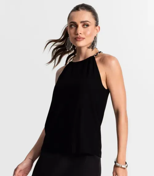 Blusa De Alça Feminina Endless Preto