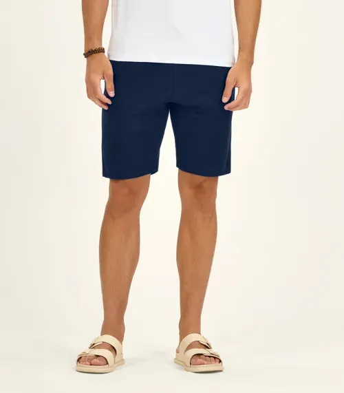 Bermuda Plus Size Masculino Moletinho Diametro Azul