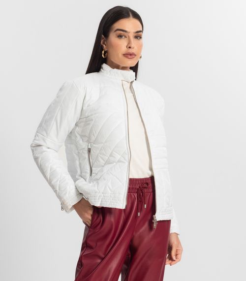 Jaqueta Feminina Em Microfibra Endless Branco