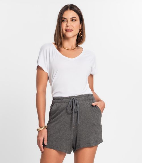 Shorts Feminino Rovitex Cinza