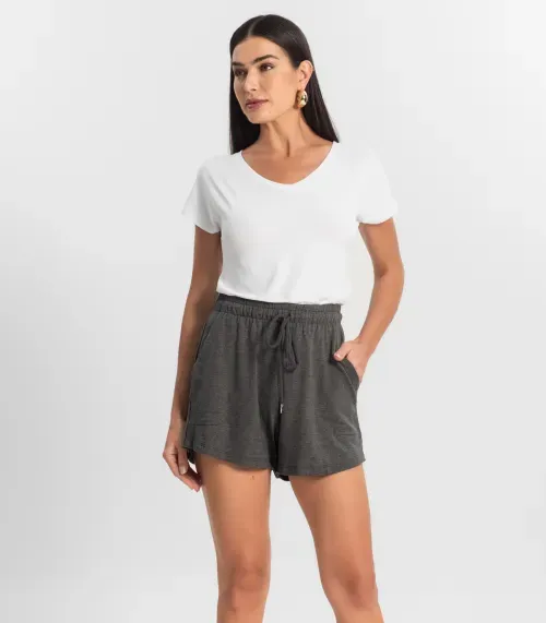 Shorts Feminino Rovitex Cinza