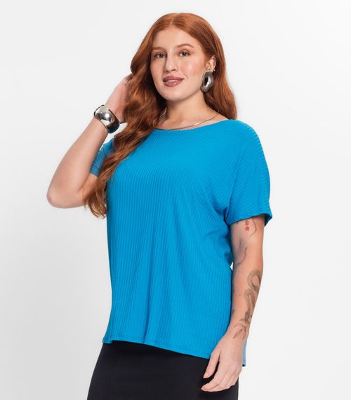 Blusa Feminina Plus Size Secret Glam Azul