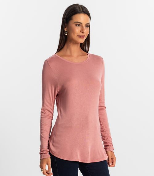 Blusa Feminina Manga Longa Rovitex Rosa