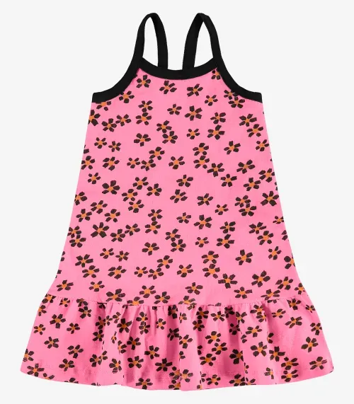 Vestido Infantil em Malhão Fruit Rovi Kids Rosa