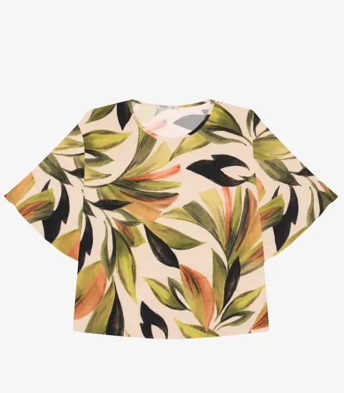 Blusa Feminina Manga Curta Plus Size Secret Glam Verde