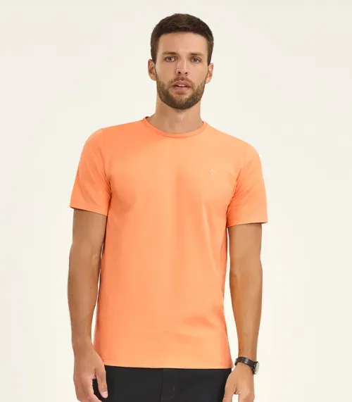 Camiseta Masculina Basica Diametro Laranja