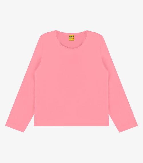 Blusa Manga Longa Infantil Feminina Rovitex Kids Rosa