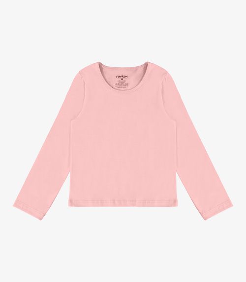 Blusa Manga Longa Infantil Feminina Rovitex Kids Rosa