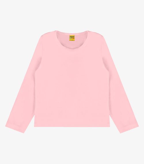 Blusa Manga Longa Infantil Feminina Rovitex Kids Rosa