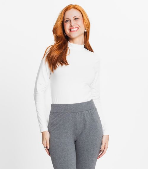 Blusa Feminina Gola Alta Rovitex Bege