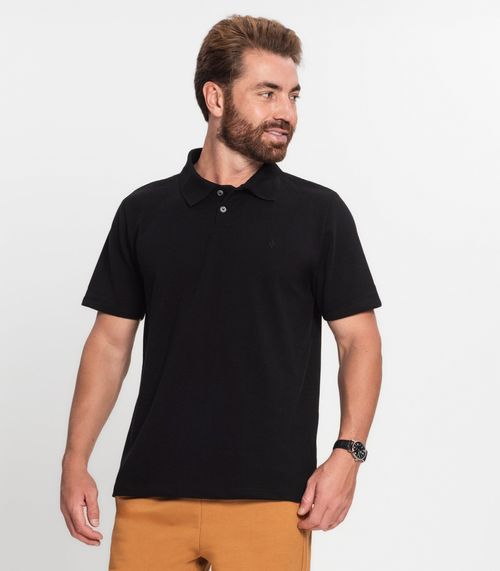 Camisa Polo Básica Masculina Diametro Preto