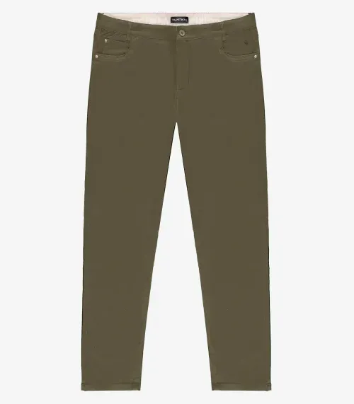 Calça Masculina Plus Size Em Sarja Diametro Verde