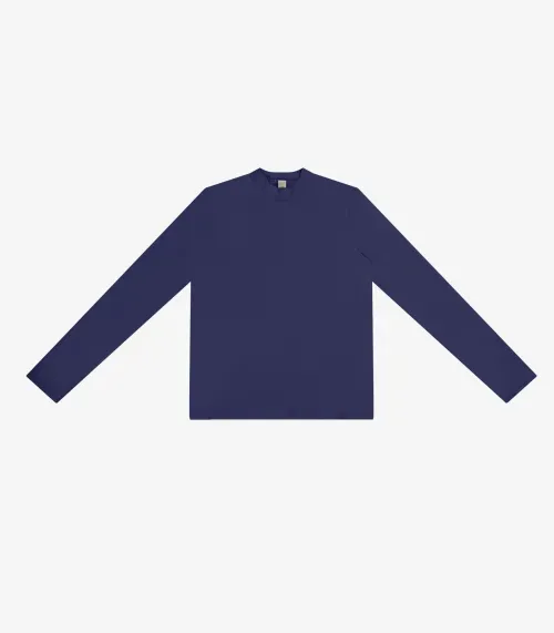 Blusa Feminina Manga Longa Gola Alta Rovitex Azul