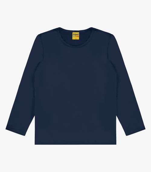 Camiseta manga longa malha térmica Rovi Kids Azul