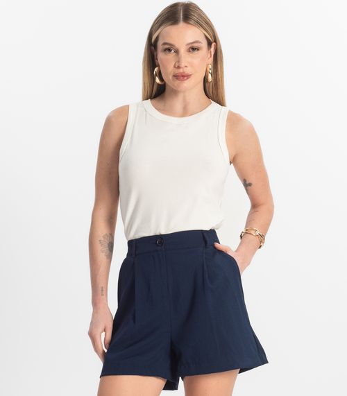 Regata Básica Feminina em Cotton Leve Rovitex Bege