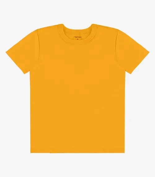 Camiseta Infantil Menino Básica Rovi Kids Amarelo
