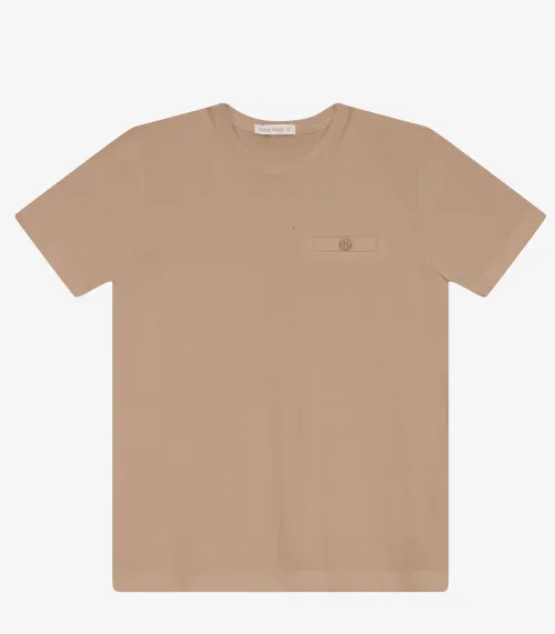 Camiseta Masculina em Meia Malha Trick Nick Marrom