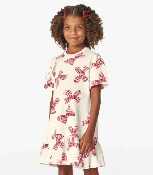 Vestido Infantil em Moletinho Trick Nick Off White