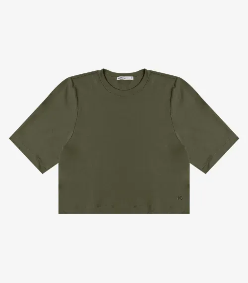 Blusa Feminina Manga Curta em Molecotton Endless Verde