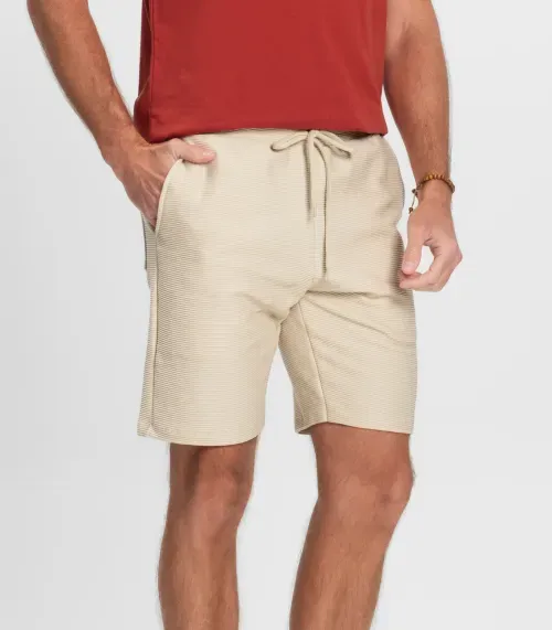 Bermuda Plus Size Masculino Moletinho Diametro Bege