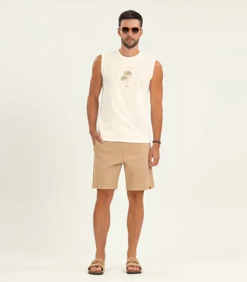 Bermuda Masculino De Moletinho Piquê Diametro Marrom