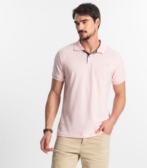 Polo Masculina Básica Diametro Rosa