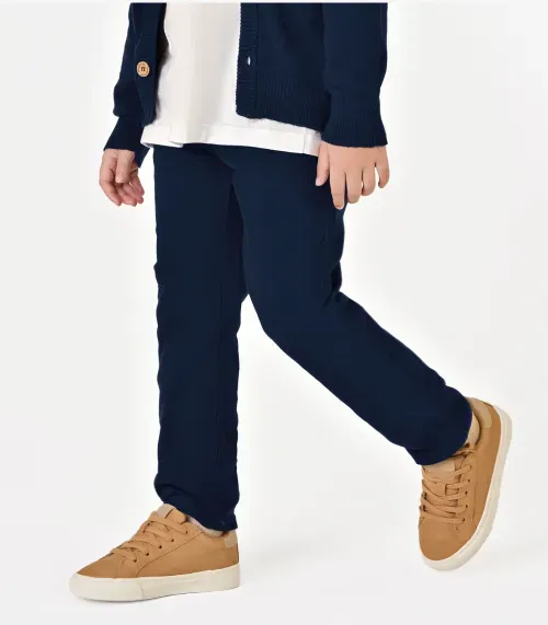 Calça Infantil Masculina Em Sarja Trick Nick Azul