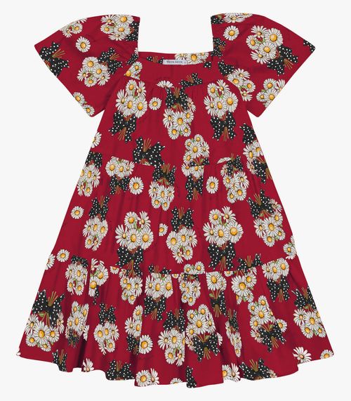 Vestido Infantil Estampado Trick Nick Vermelho