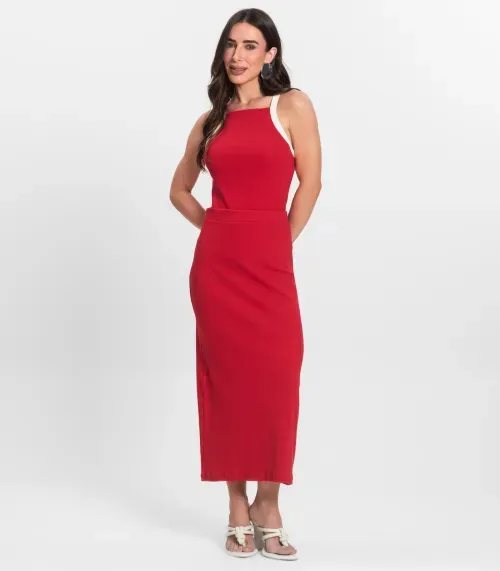 Saia Midi De Ribana Feminina Endless Vermelho