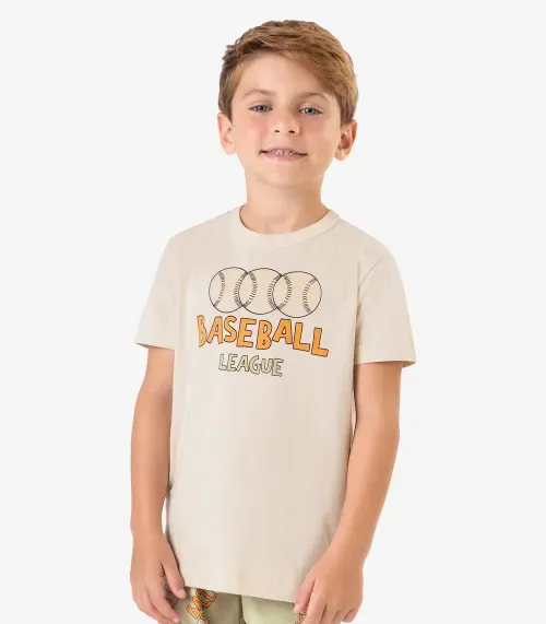 Pijama Meia Malha Rovi Kids Bege