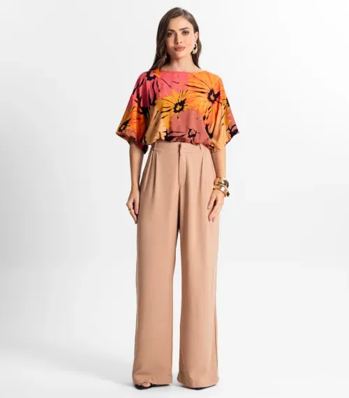 Calça Pantalona Feminina Endless Marrom