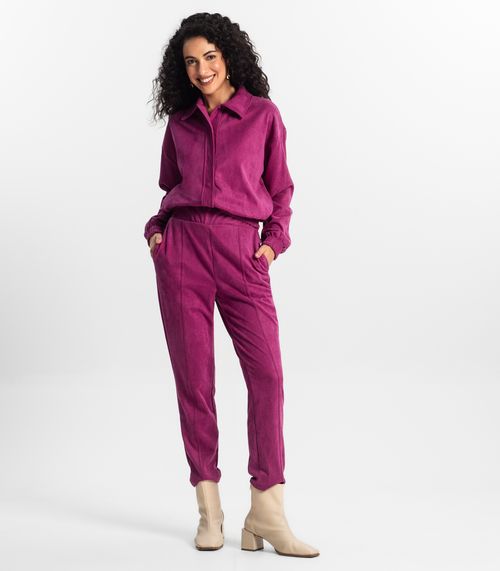 Calça Suede Feminina Rovitex Roxo