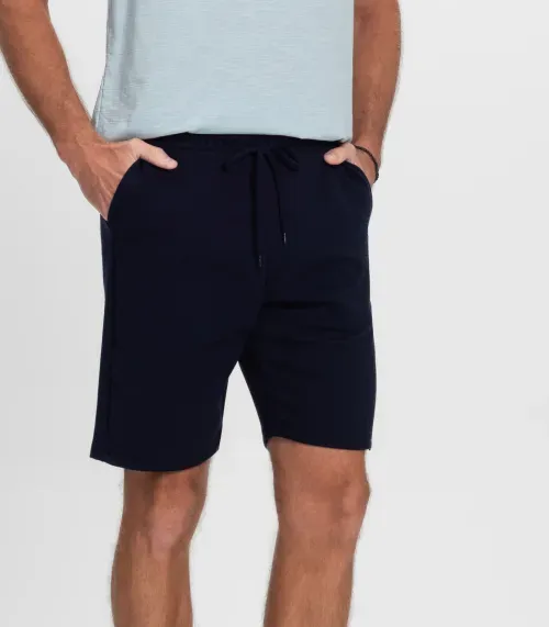 Bermuda Masculino De Moletinho Piquê Diametro Azul