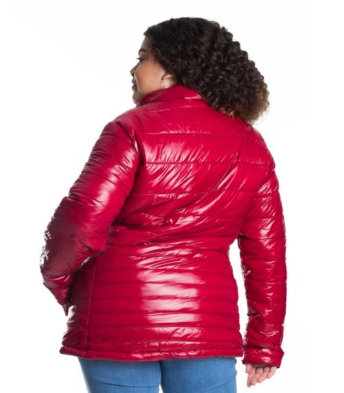Jaqueta Plus Size Microfibra Secret Glam Vermelho
