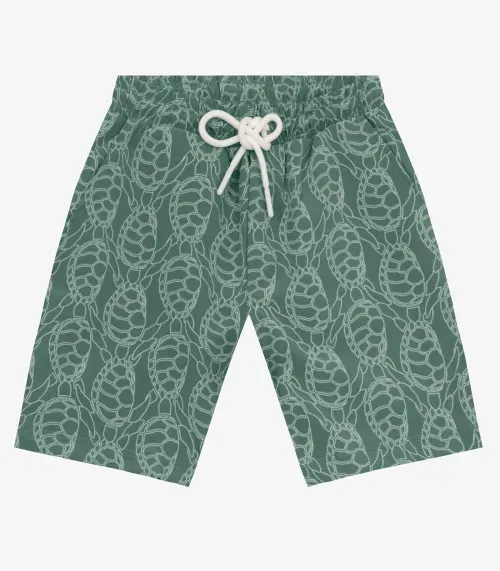 Bermuda Infantil Em Microfibra Trick Nick Verde