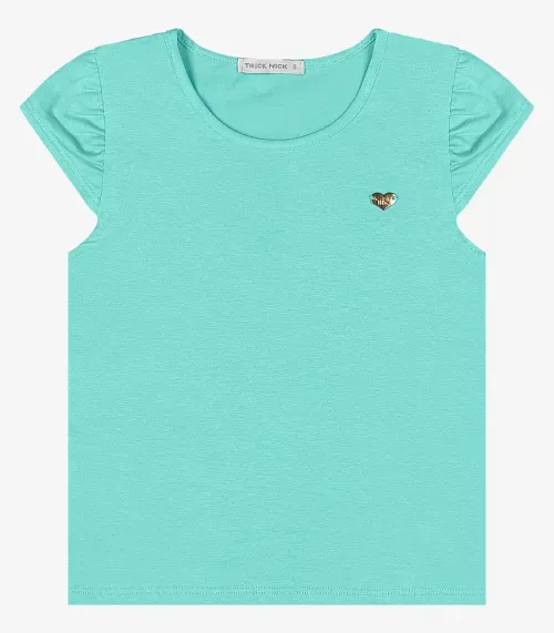 Blusa Infantil Feminina Cotton Leve Trick Nick Azul
