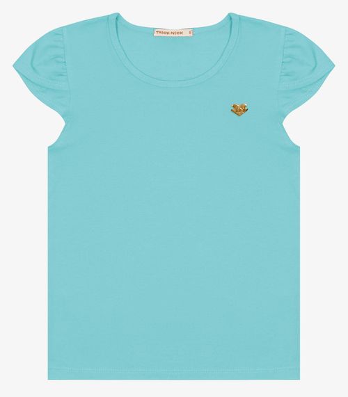 Blusa Infantil Feminina Cotton Leve Trick Nick Azul